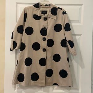 Polka Dot Retro Swing Talie Jacket